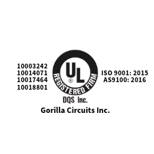 UL Registered DQS Seal, AS9100 and ISO 9001 certified PCB Fabrication Assembly